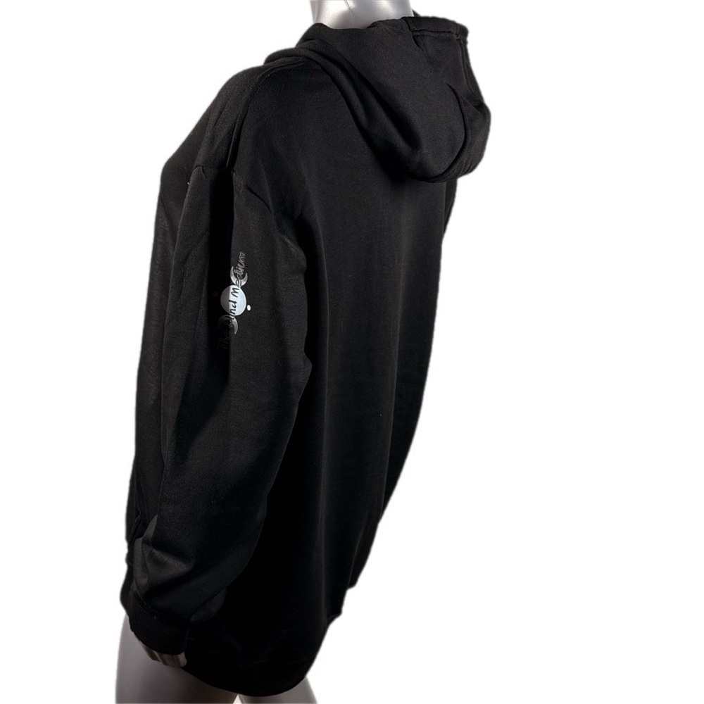 The Blind Medium | Black Oversized Hoodie Pullover with Funny Jesus Meme graphic - Picture 6 of 16